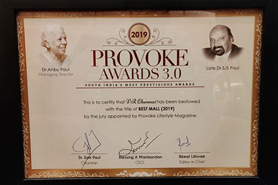 VR Chennai bags 'Best Mall 2019' at Provoke Awards 3.0